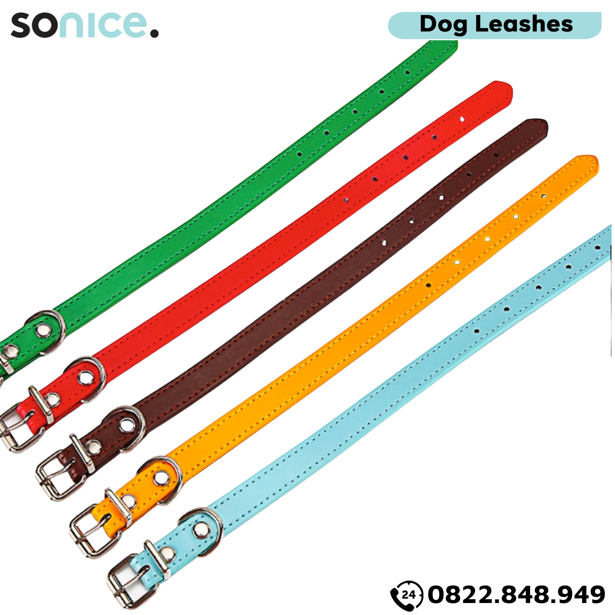 Vòng cổ da Petsmix Leather Collar size 5-20kg SONICE.