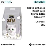  Cát vệ sinh mèo Kit Cat Soya Clump Litter 21L - Làm từ đậu nành tofu SONICE. 