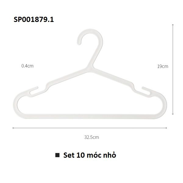 Set 4 móc quần áo