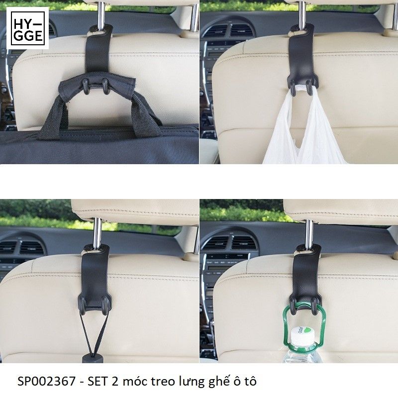  Set 2 móc treo sau lưng ghế ô tô đa năng 