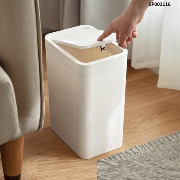 Thùng rác chữ nhật trắng 8.5L