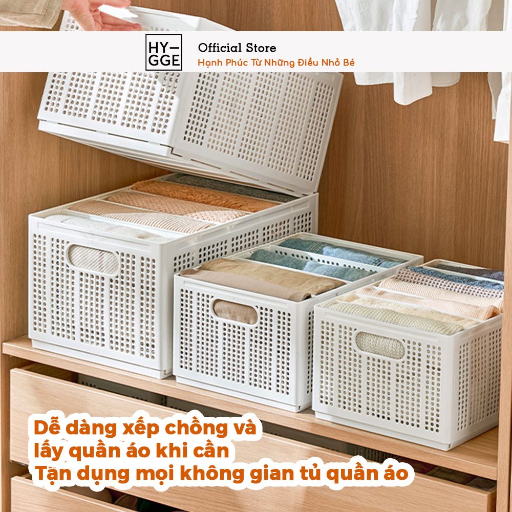 Kệ nhựa gấp có quai cầm