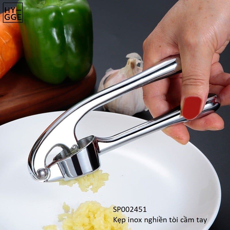 Kẹp Inox nghiền tỏi cầm tay dài