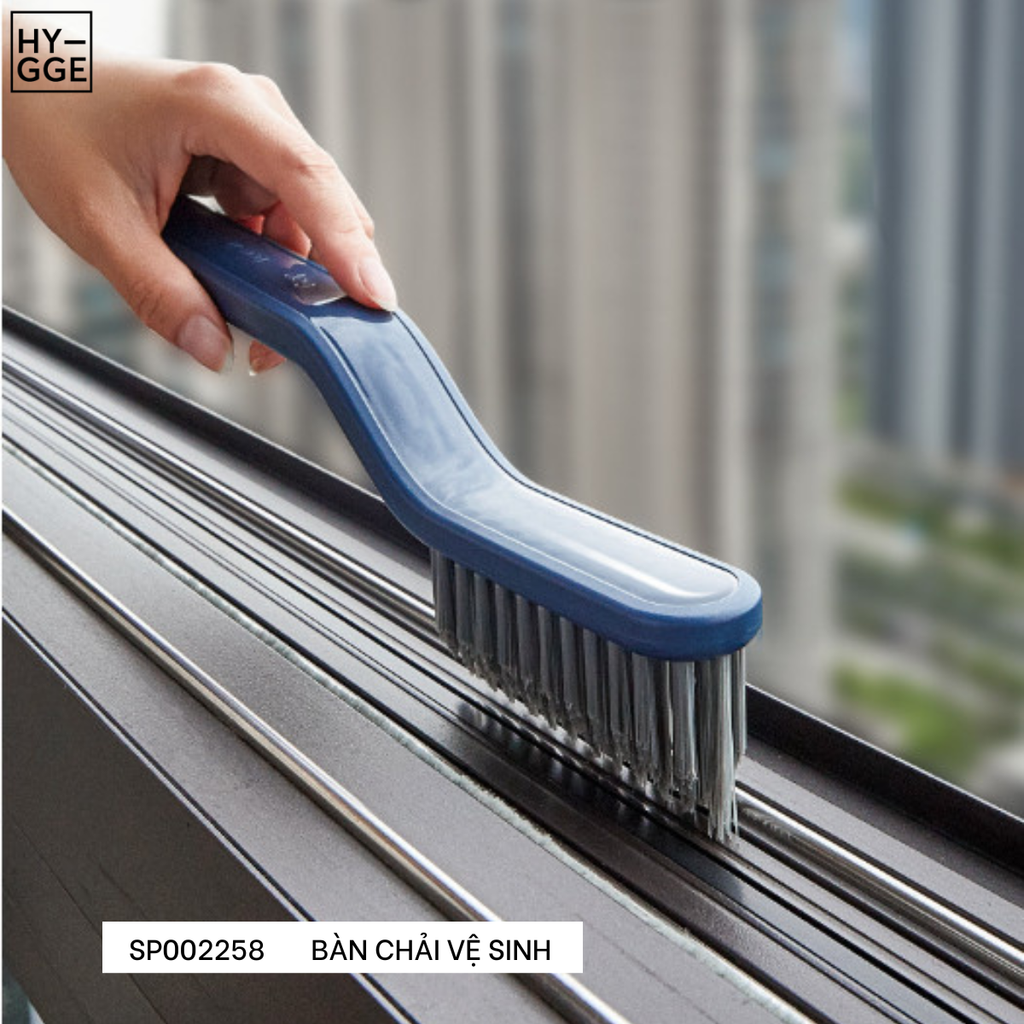 Bàn chải vệ sinh kèm kẹp - XANH DƯƠNG