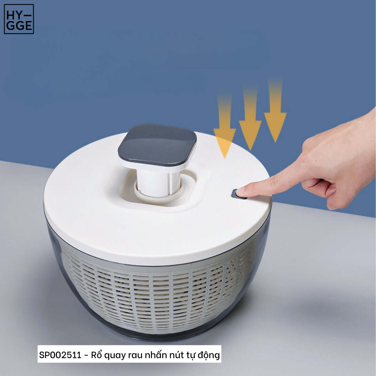 Rổ quay rau nhấn nút tự động