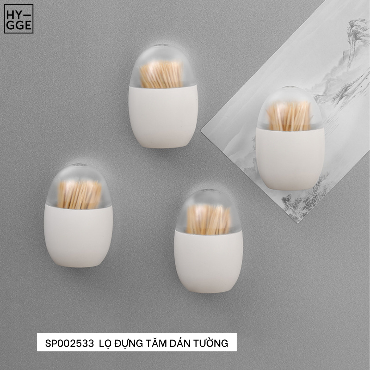 Lọ đựng tăm nam châm dán tường
