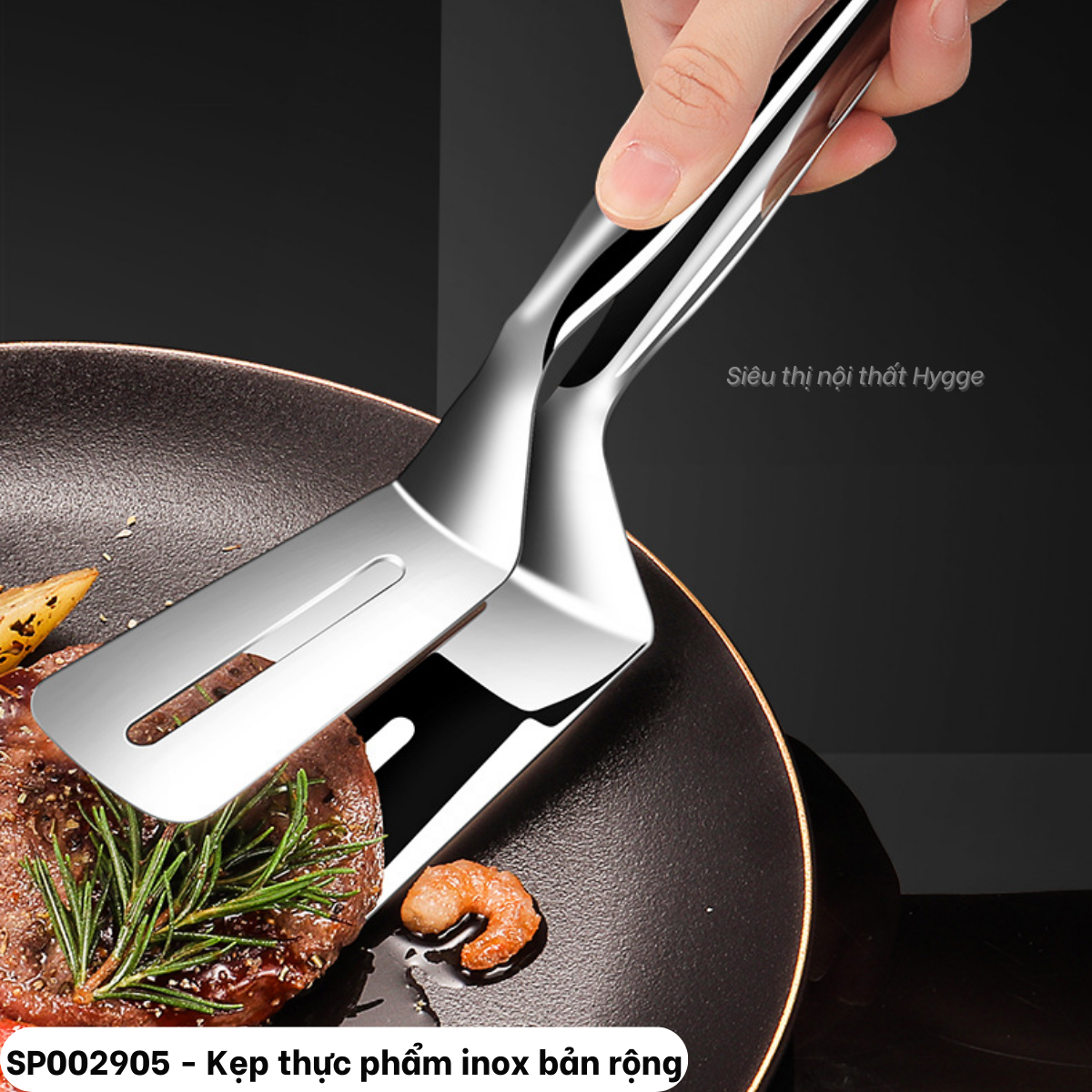 Kẹp thực phẩm inox bản rộng