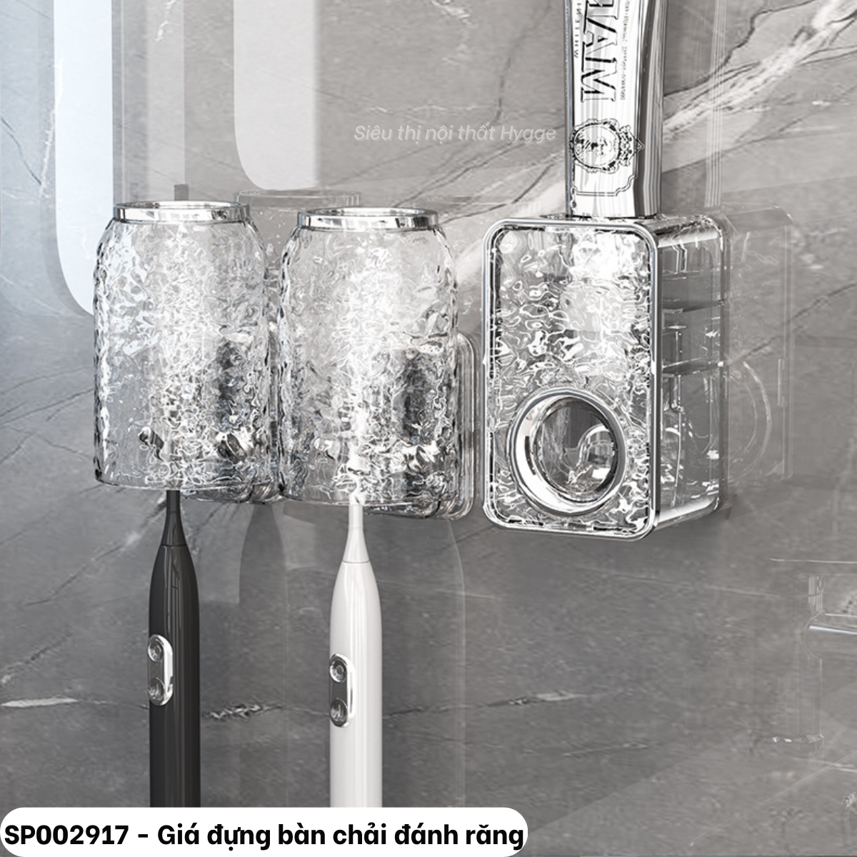Giá đựng bàn chải đánh răng CÓ NGĂN ĐỂ ĐỒ treo tường