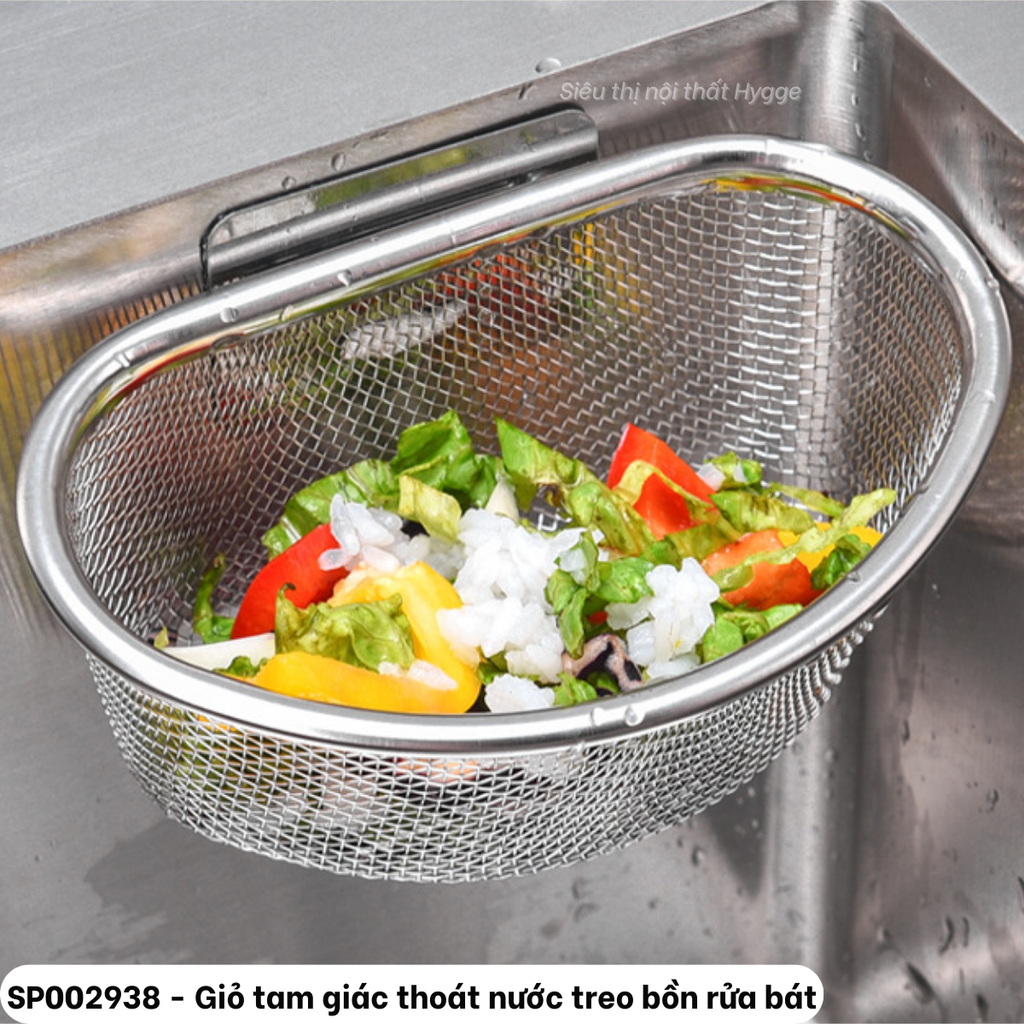 Giỏ tam giác thoát nước treo bồn rửa bát