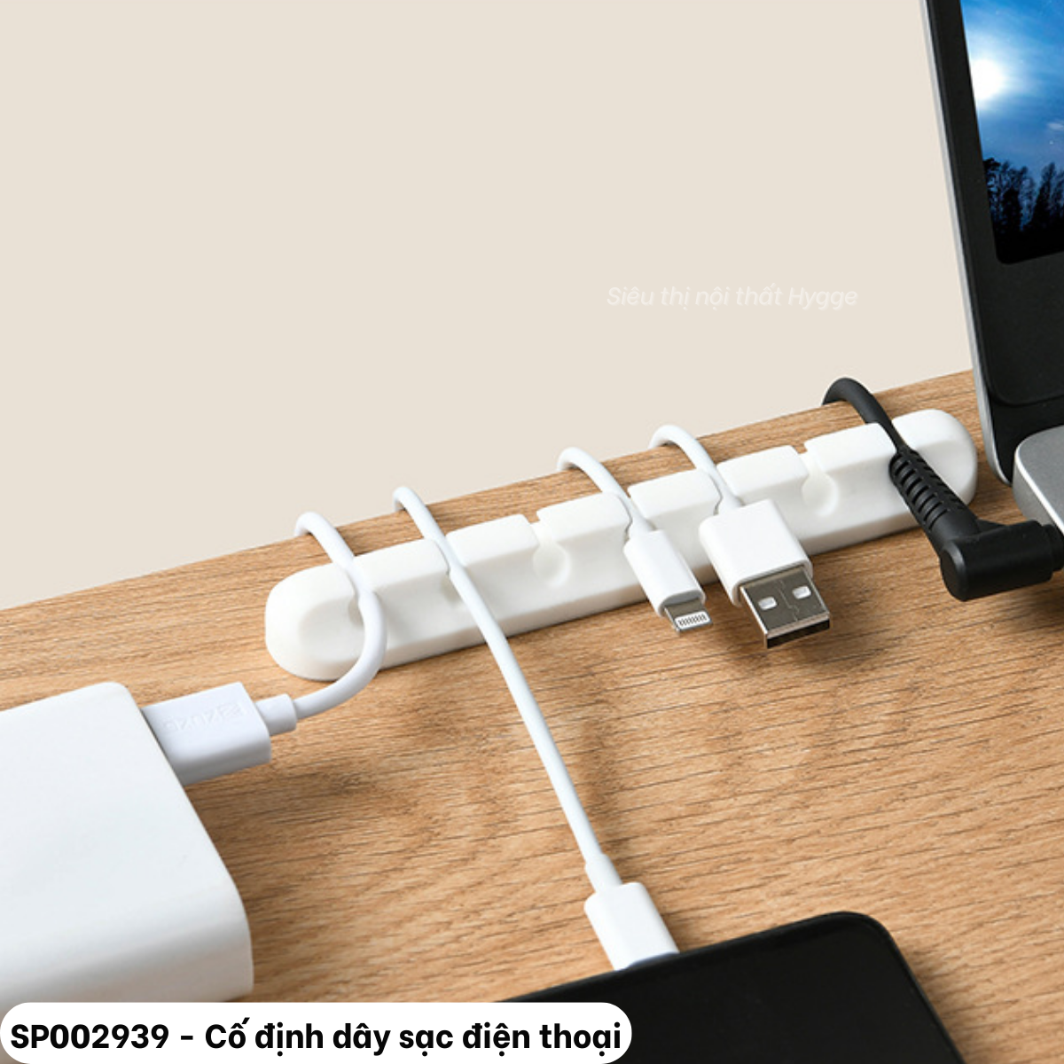 Cố định dây sạc điện thoại