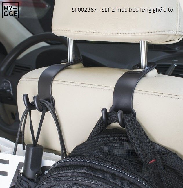 Set 2 móc treo sau lưng ghế ô tô đa năng