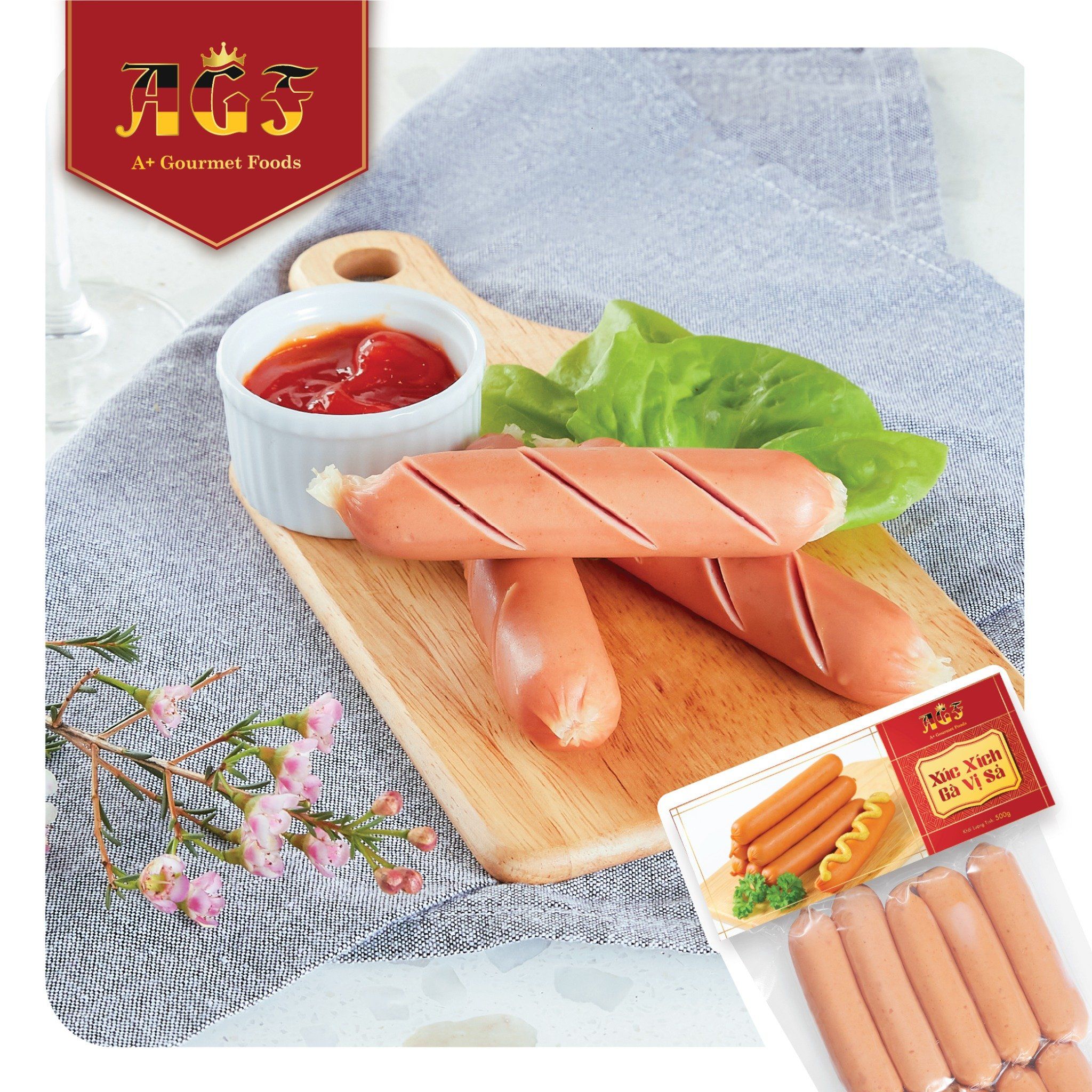 Xúc Xích Gà Vị Sả