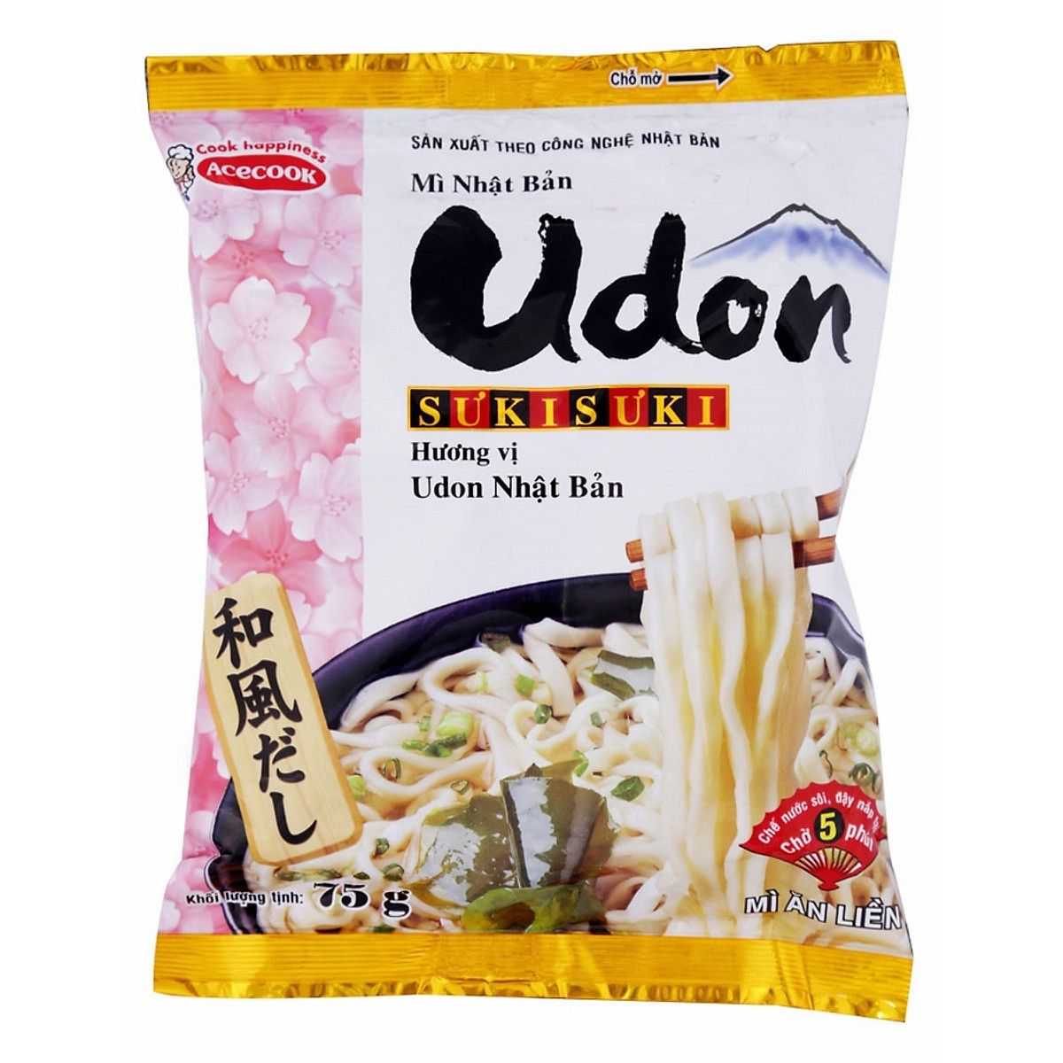 Mì Udon Sưki Sưki Vị Udon Nhật Bản 75G - Acecook