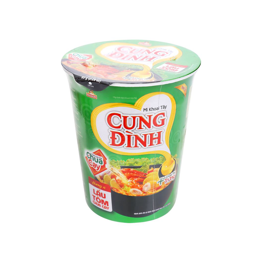 Mì Ly Cung Đình Vị Lẩu Tôm Chua Cay 65g