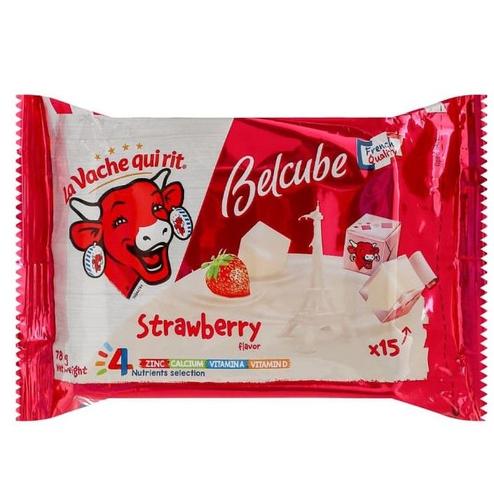 Phô Mai Vuông Vị Dâu 78G - Con Bò Cười