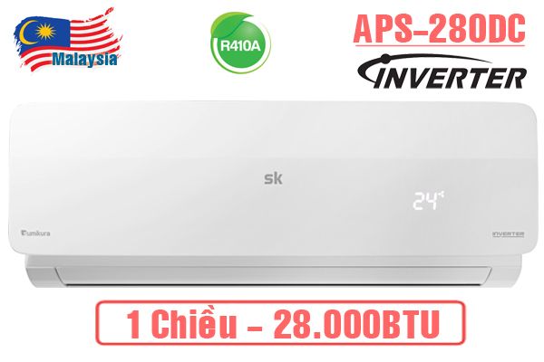  Điều hòa Sumikura 28000BTU 2 chiều Inverter APS/APO-H280DC 