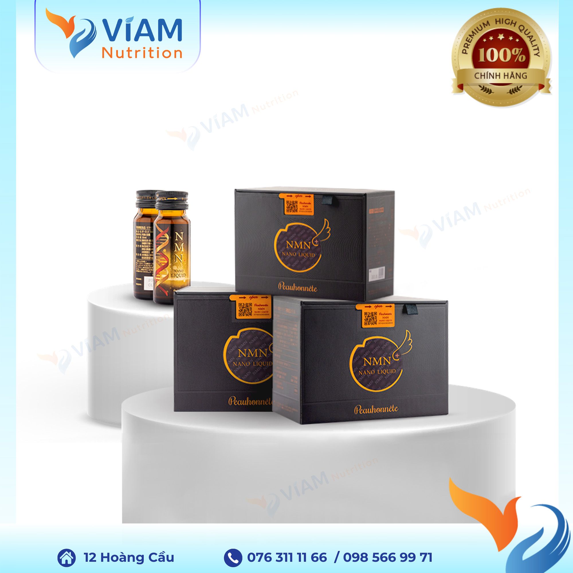 Nước uống NMN Nano Liquid 12000 Nhật Bản (Hộp 12 lọ)