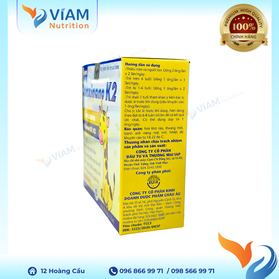 Canxinano K2 (Hộp 20 ống)