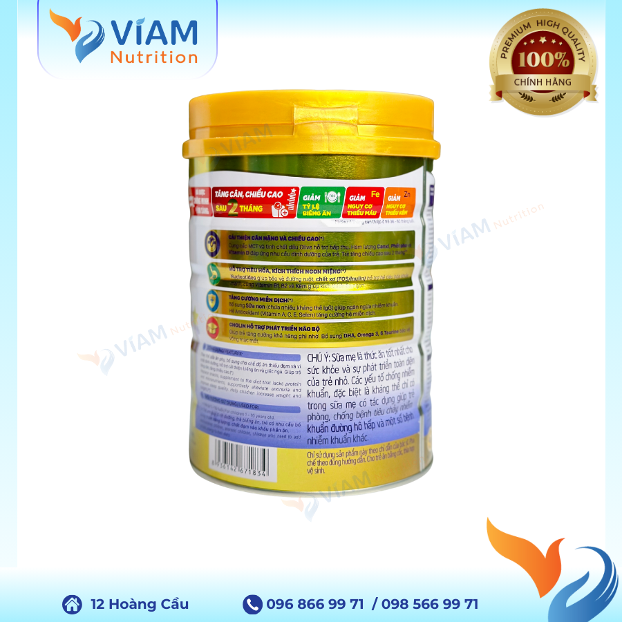 Sữa Care 100 Gold Grow 900g (1 - 10 tuổi)