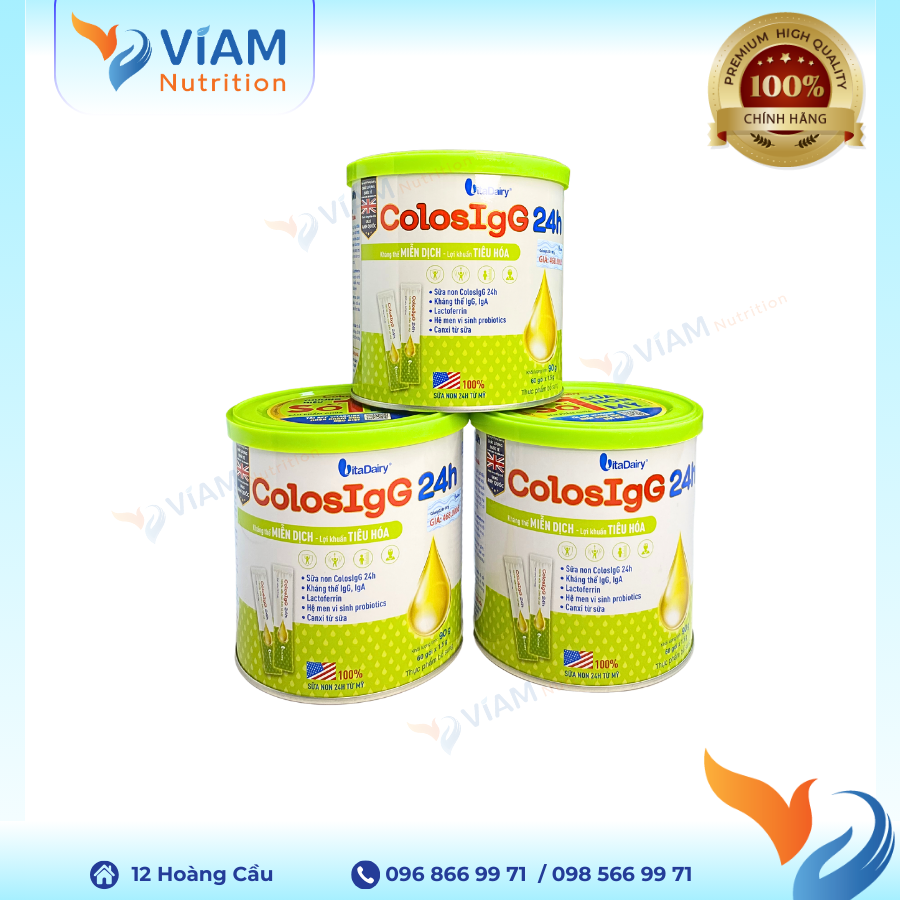 Sữa non ColosIgG 24h (Lon 60 gói)