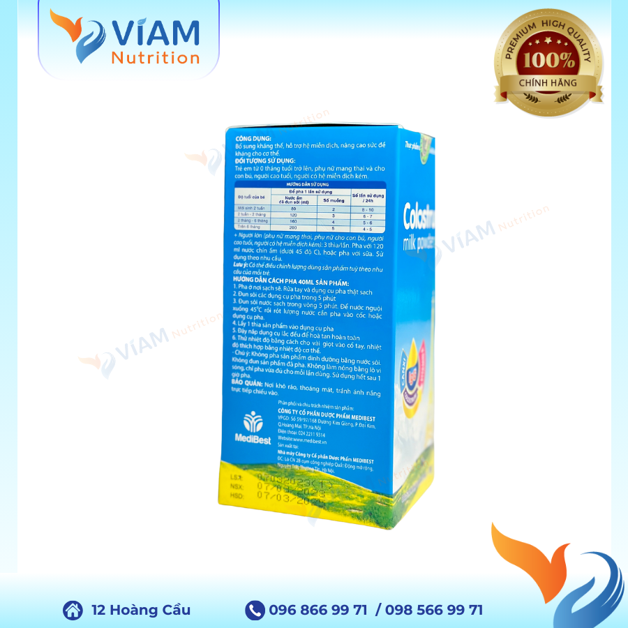 Sữa non Colostrum Milk Powder Gold (Hộp 100gr)