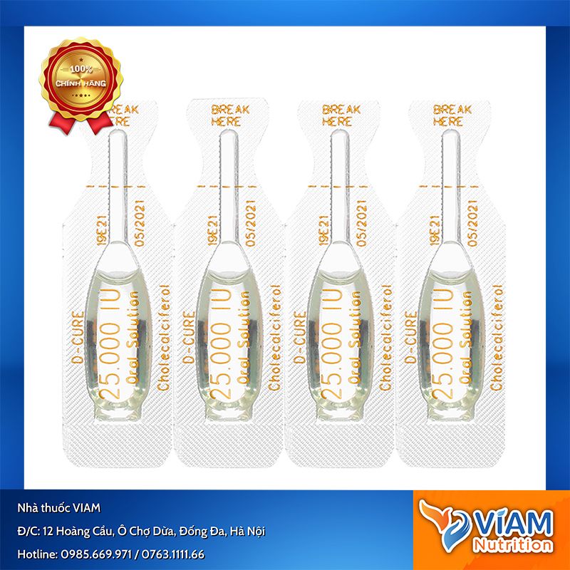 D cure 25.000IU (Hộp 4 ống)