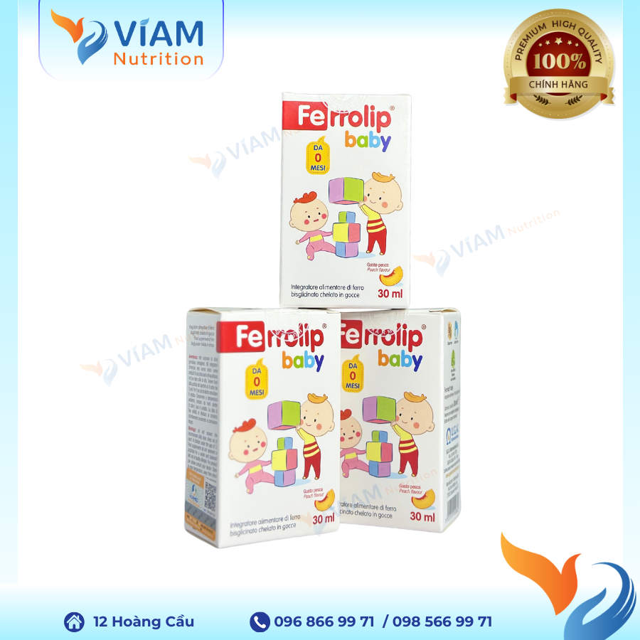 Ferrolip Baby - Bổ sung sắt hữu cơ