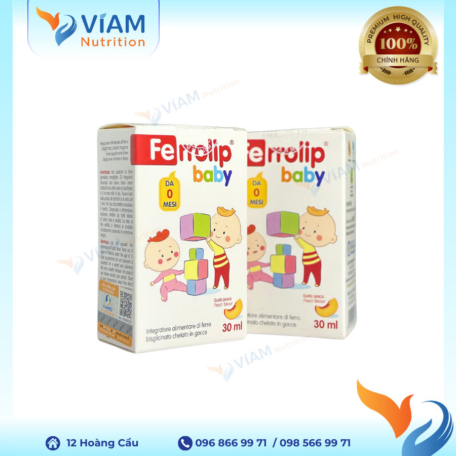 Ferrolip Baby - Bổ sung sắt hữu cơ