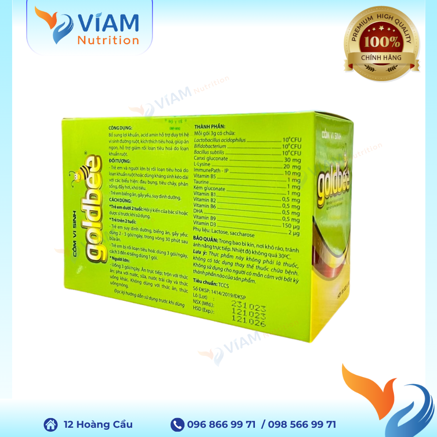 Cốm vi sinh Goldbee (Hộp 30 gói)