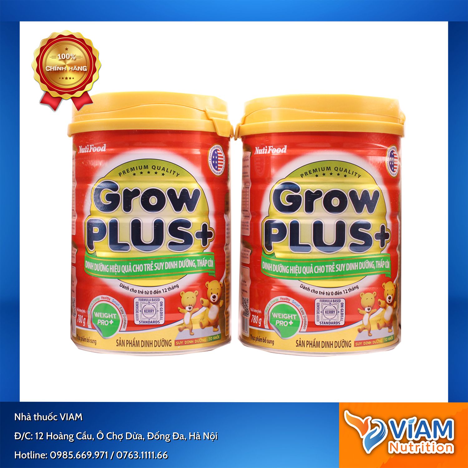 SỮA GROW PLUS+ SUY DINH DƯỠNG, THẤP CÒI DÀNH CHO TRẺ TỪ 0 ĐẾN 12 THÁNG (Lon 780g)