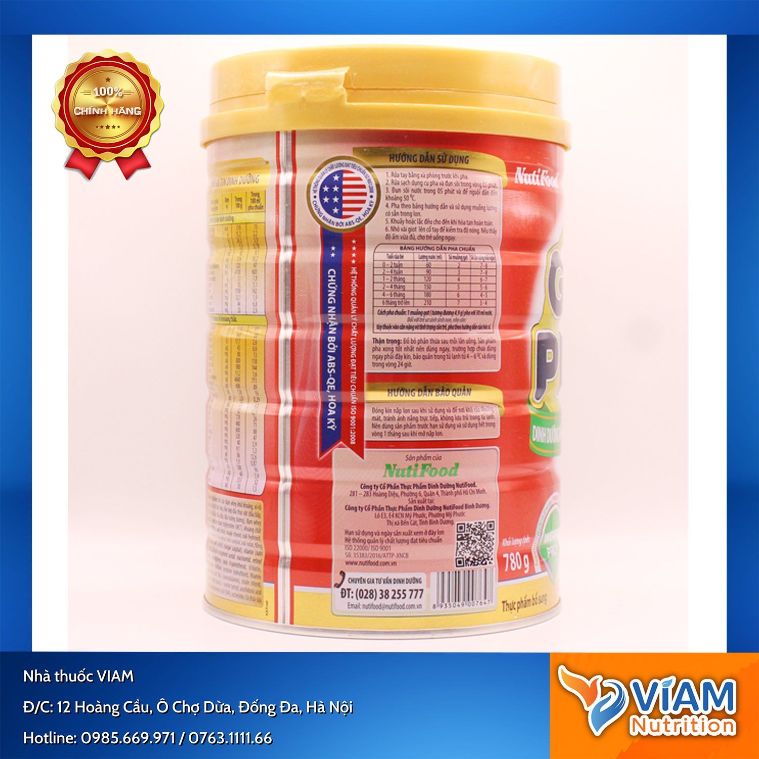SỮA GROW PLUS+ SUY DINH DƯỠNG, THẤP CÒI DÀNH CHO TRẺ TỪ 0 ĐẾN 12 THÁNG (Lon 780g)