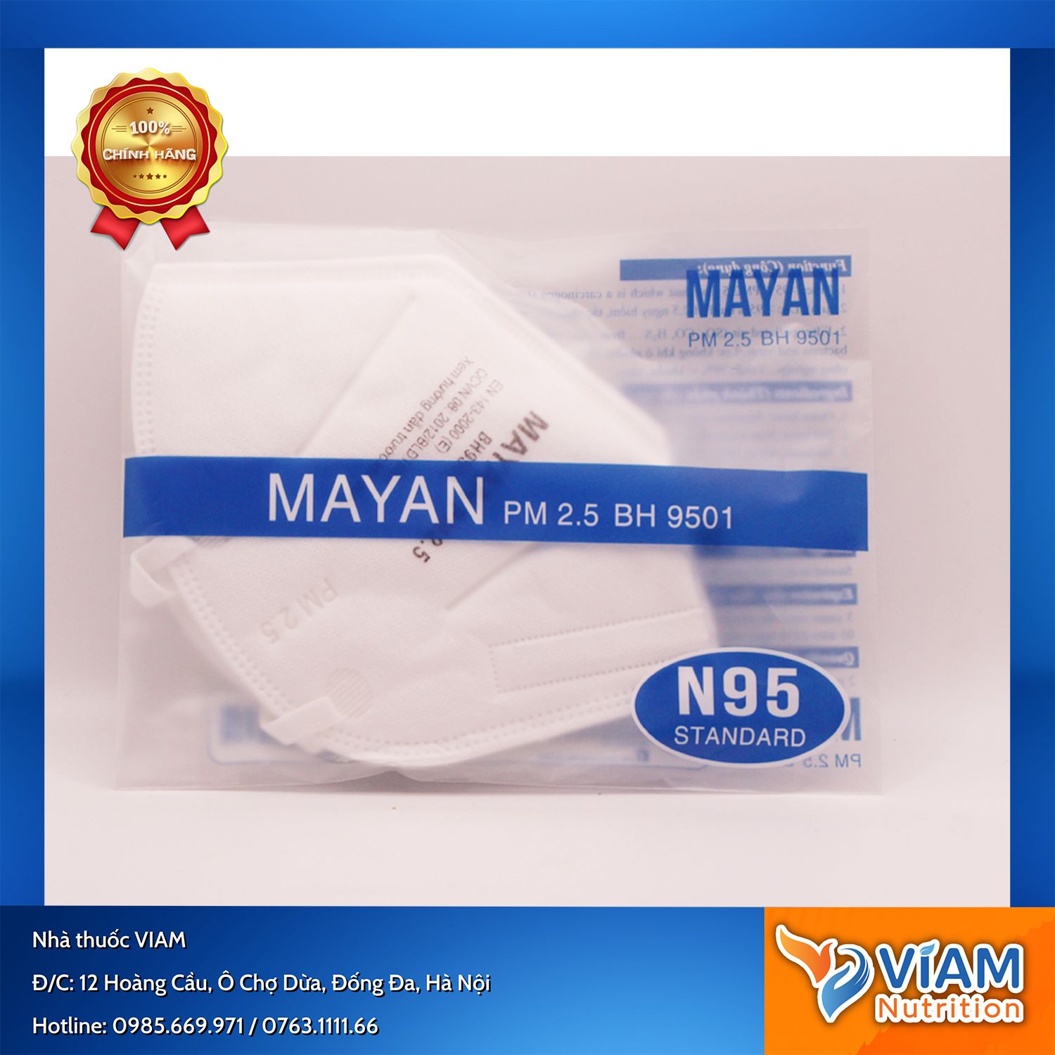 Khẩu trang Mayan PM 2.5 BH9501 2 cái