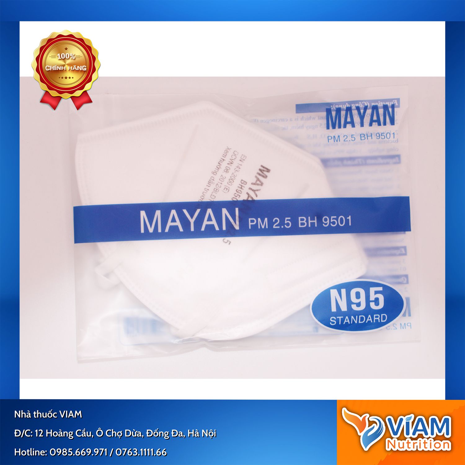Khẩu trang Mayan PM 2.5 BH9501 2 cái