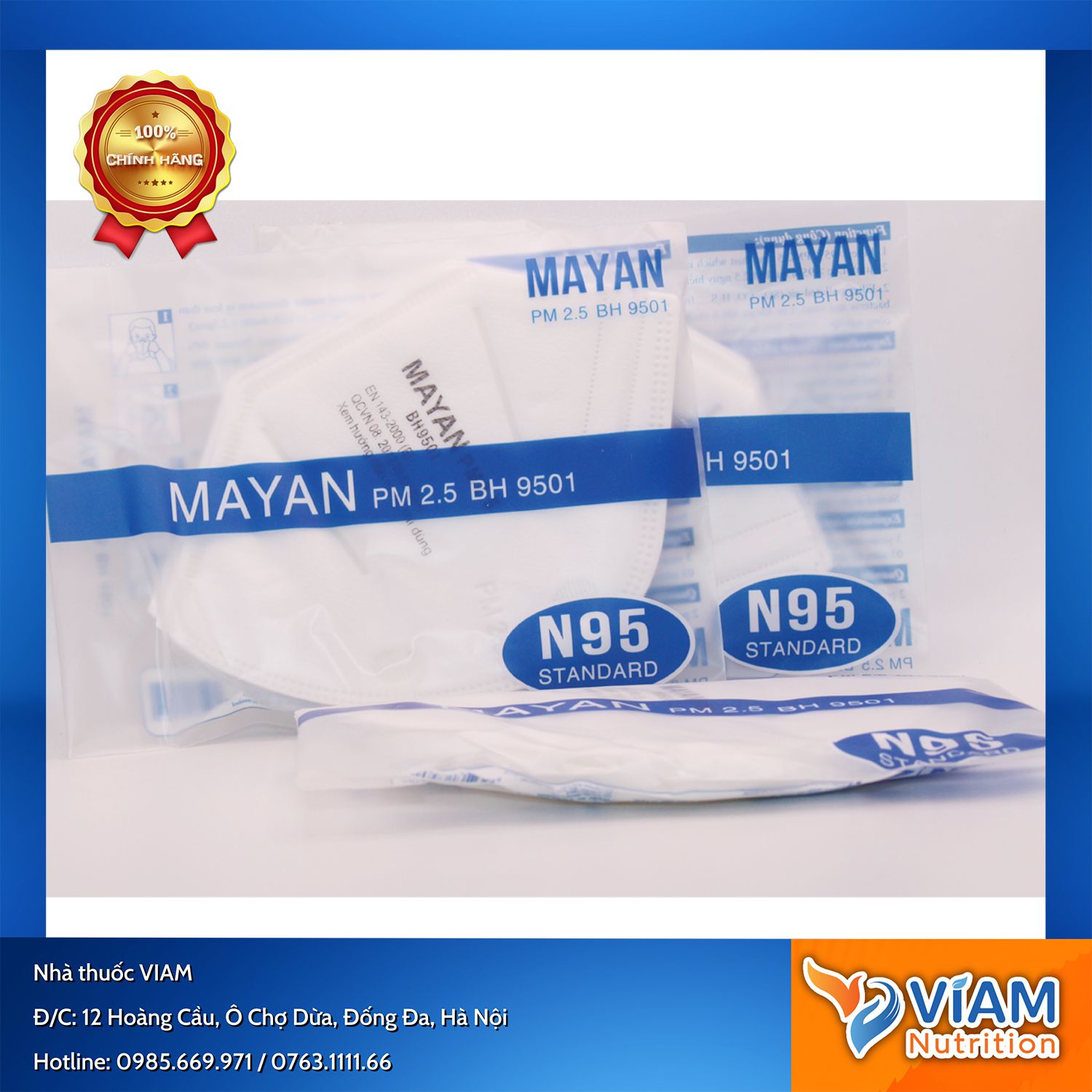 Khẩu trang Mayan PM 2.5 BH9501 2 cái