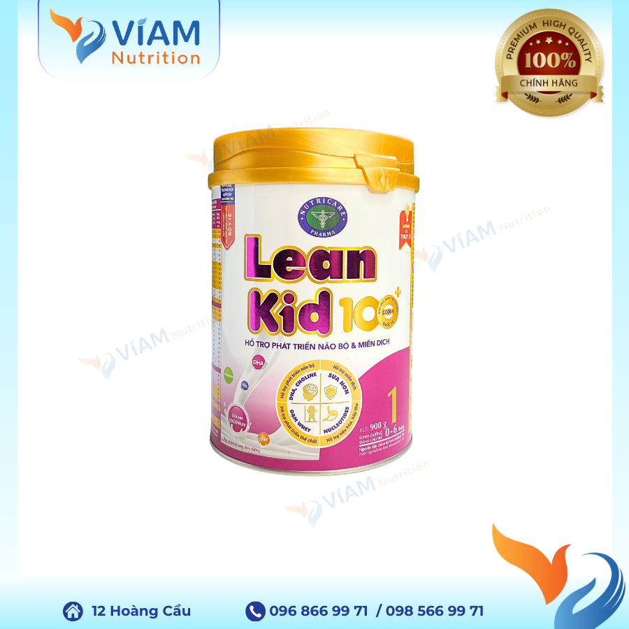 Sữa Lean Kid 100+ 1 (0-6th) 900g