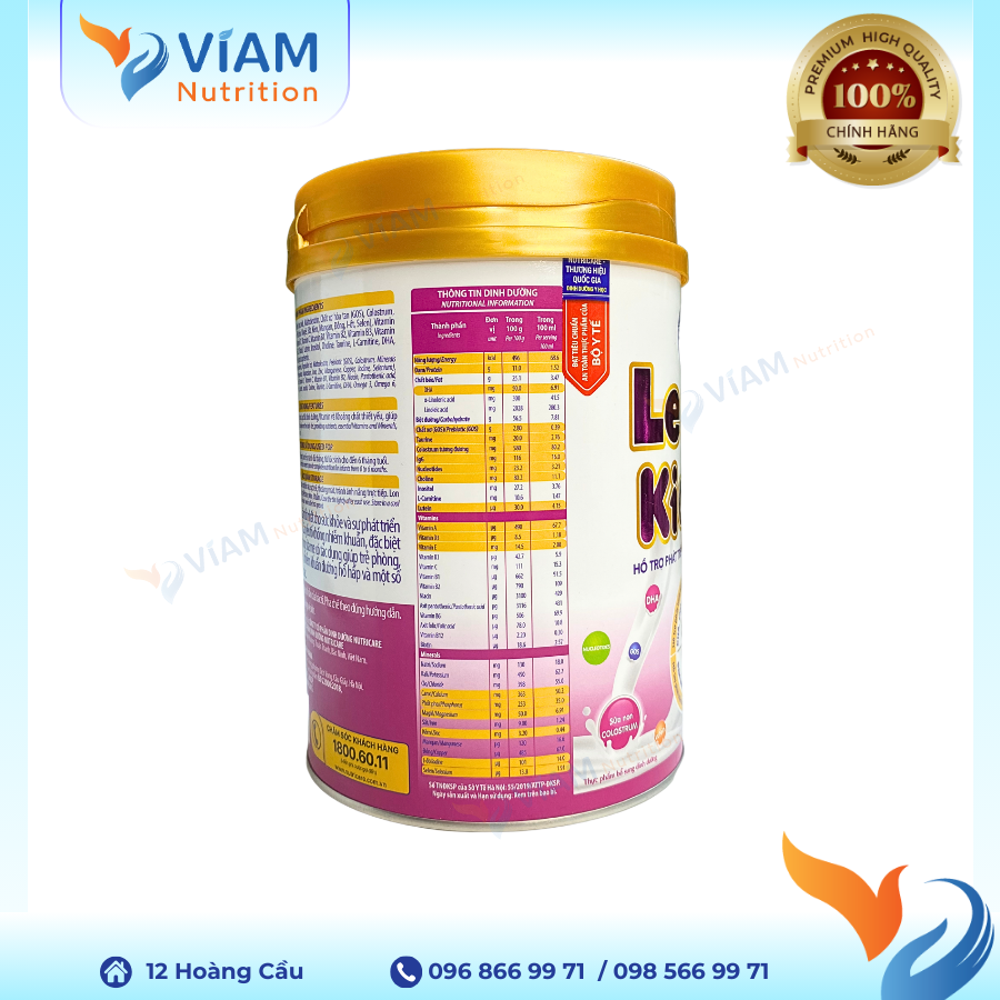 Sữa Lean Kid 100+ 1 (0-6th) 900g
