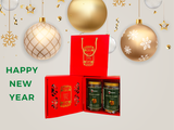  Happy New Year - Túi Ivory đỏ 2 lọ (hũ) 200g BÒ MIẾNG (Có Hộp chia ngăn bên trong) 