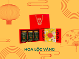  Hoa lộc vàng - Túi Ivory đỏ 3 lọ (hũ) 200g BÒ MIẾNG (Có Hộp chia ngăn bên trong) 