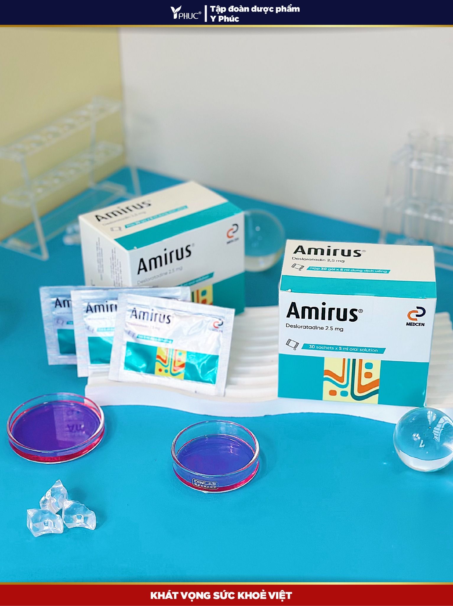 Thuốc dạng gói Desloratadine 2.5mg - Amirus