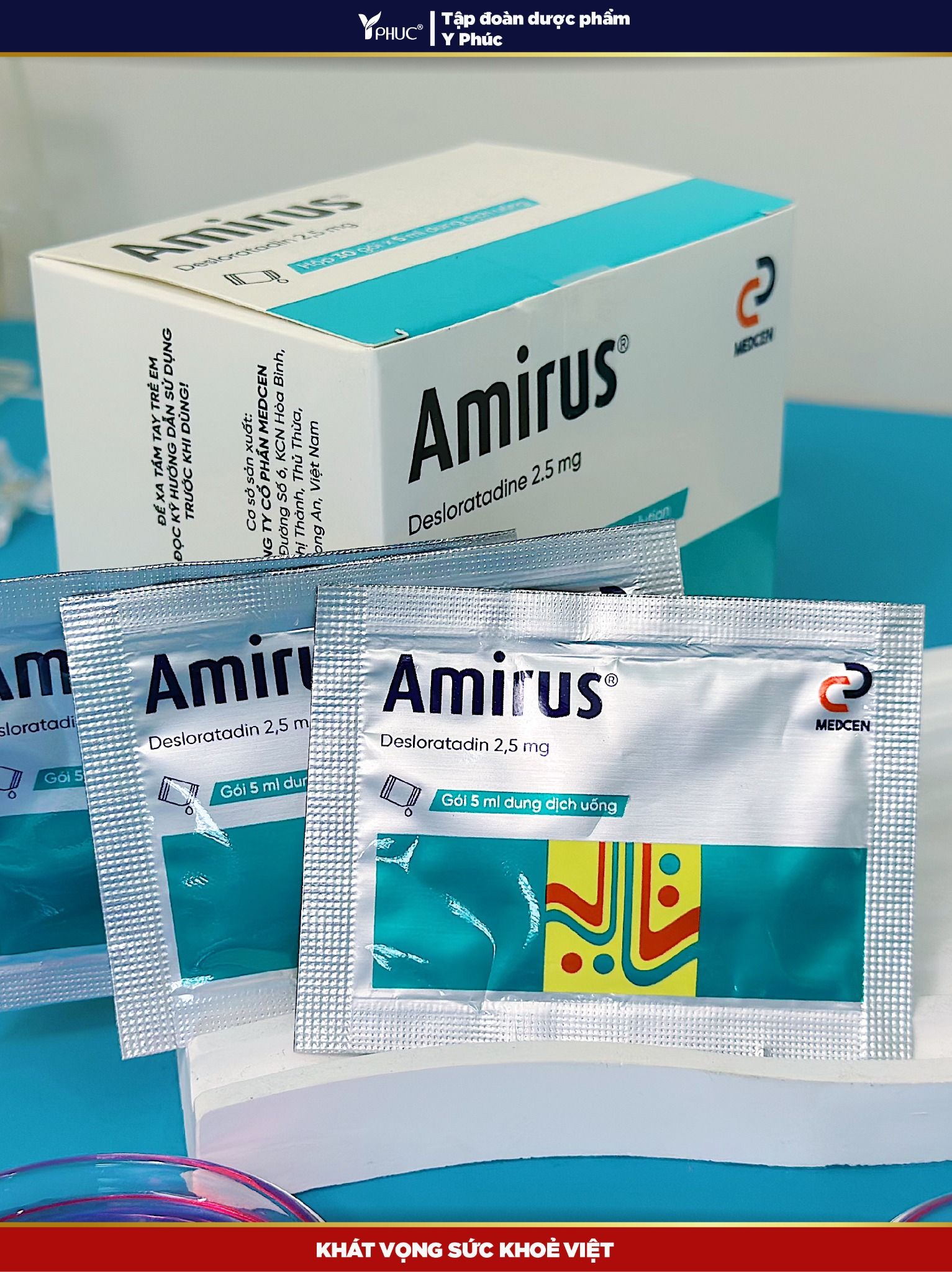 Thuốc dạng gói Desloratadine 2.5mg - Amirus