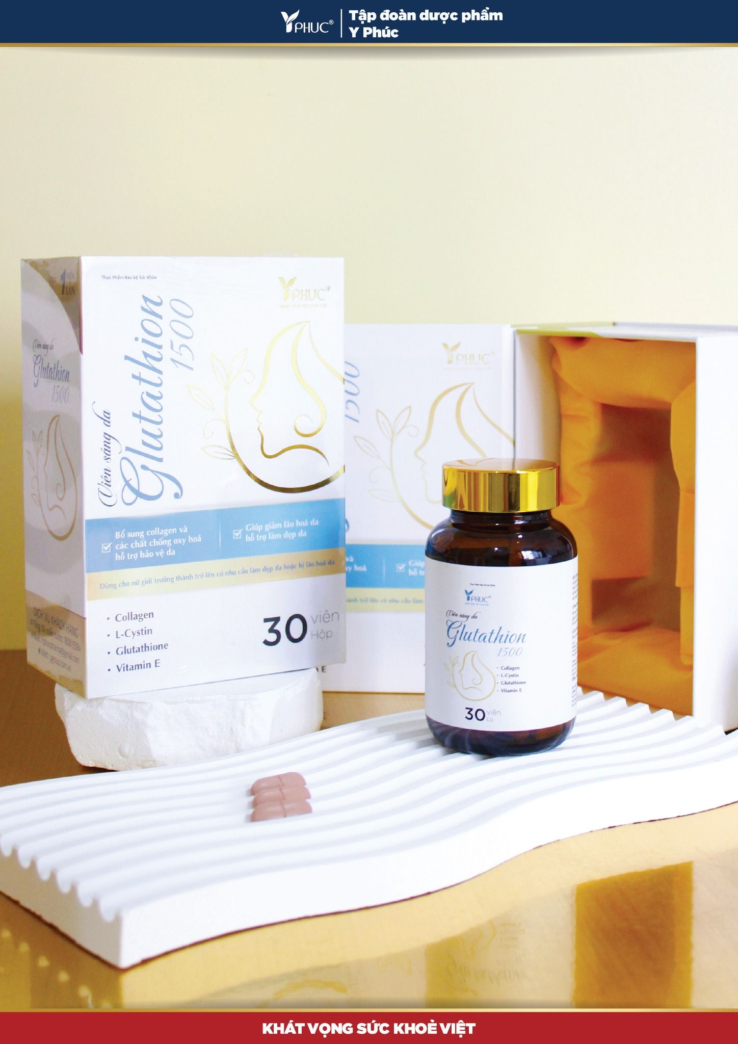 Viên sáng da Glutathion 1500