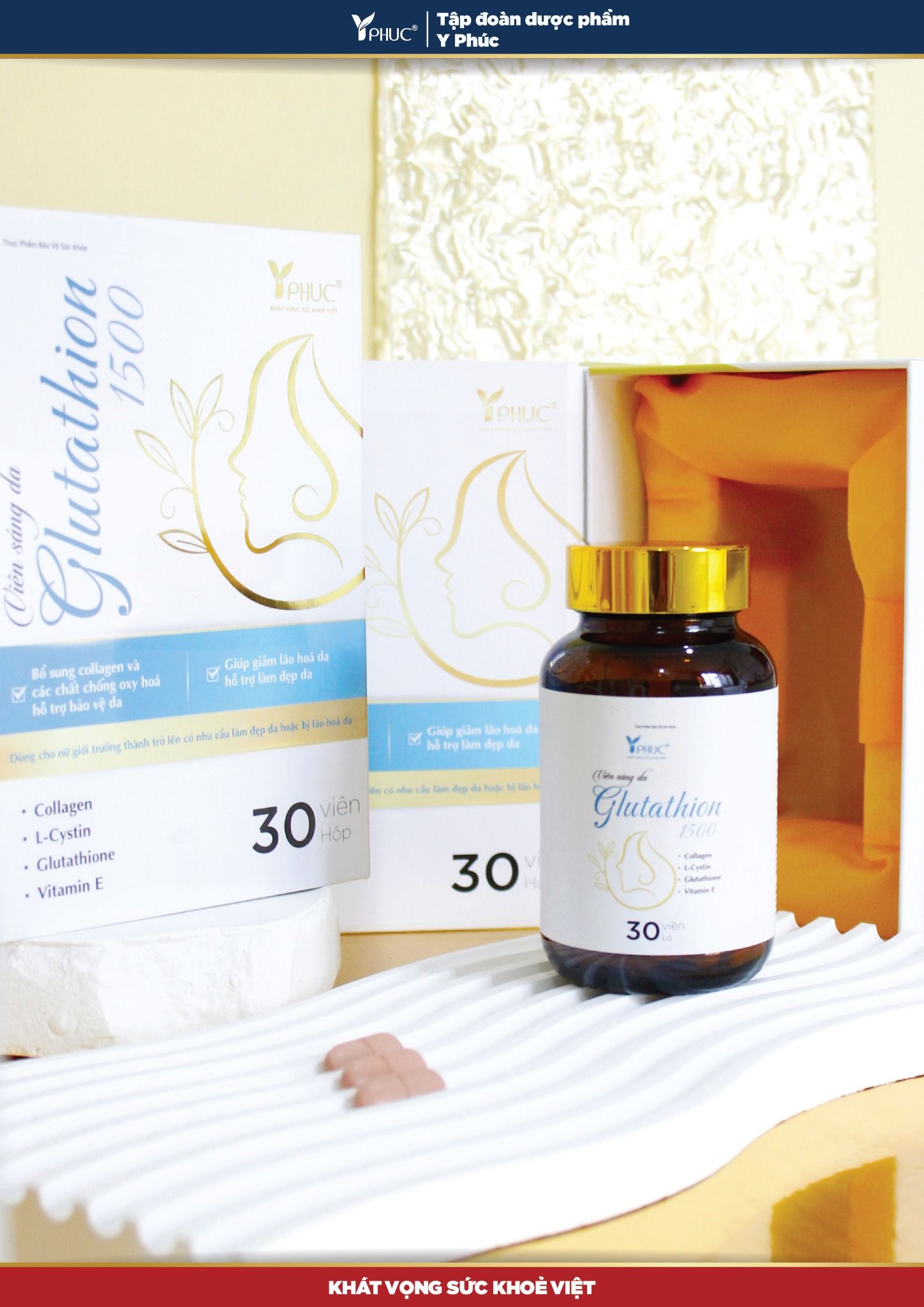 Viên sáng da Glutathion 1500