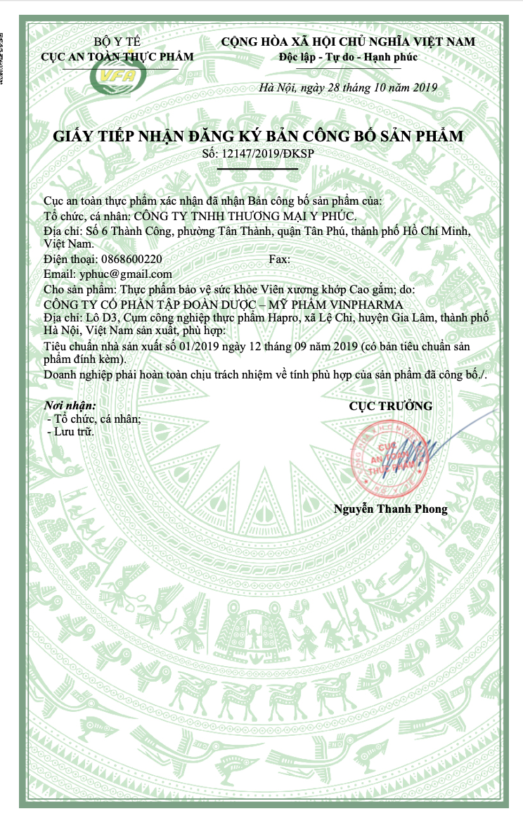 Viên xương khớp Cao Gắm