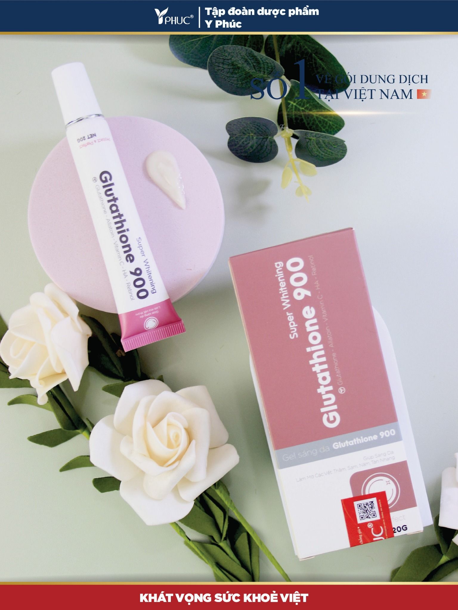 Gel sáng da Glutathione 900