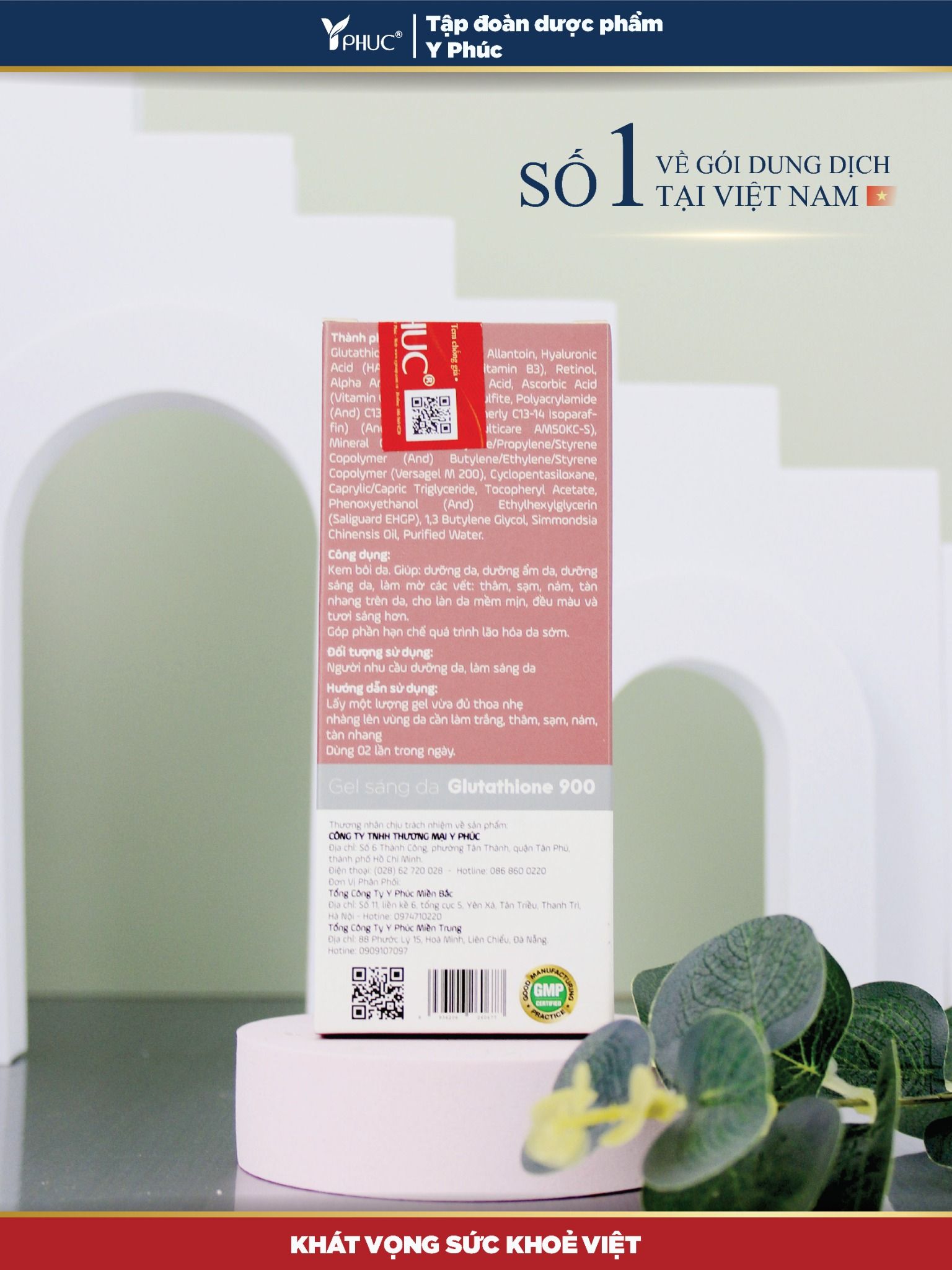 Gel sáng da Glutathione 900