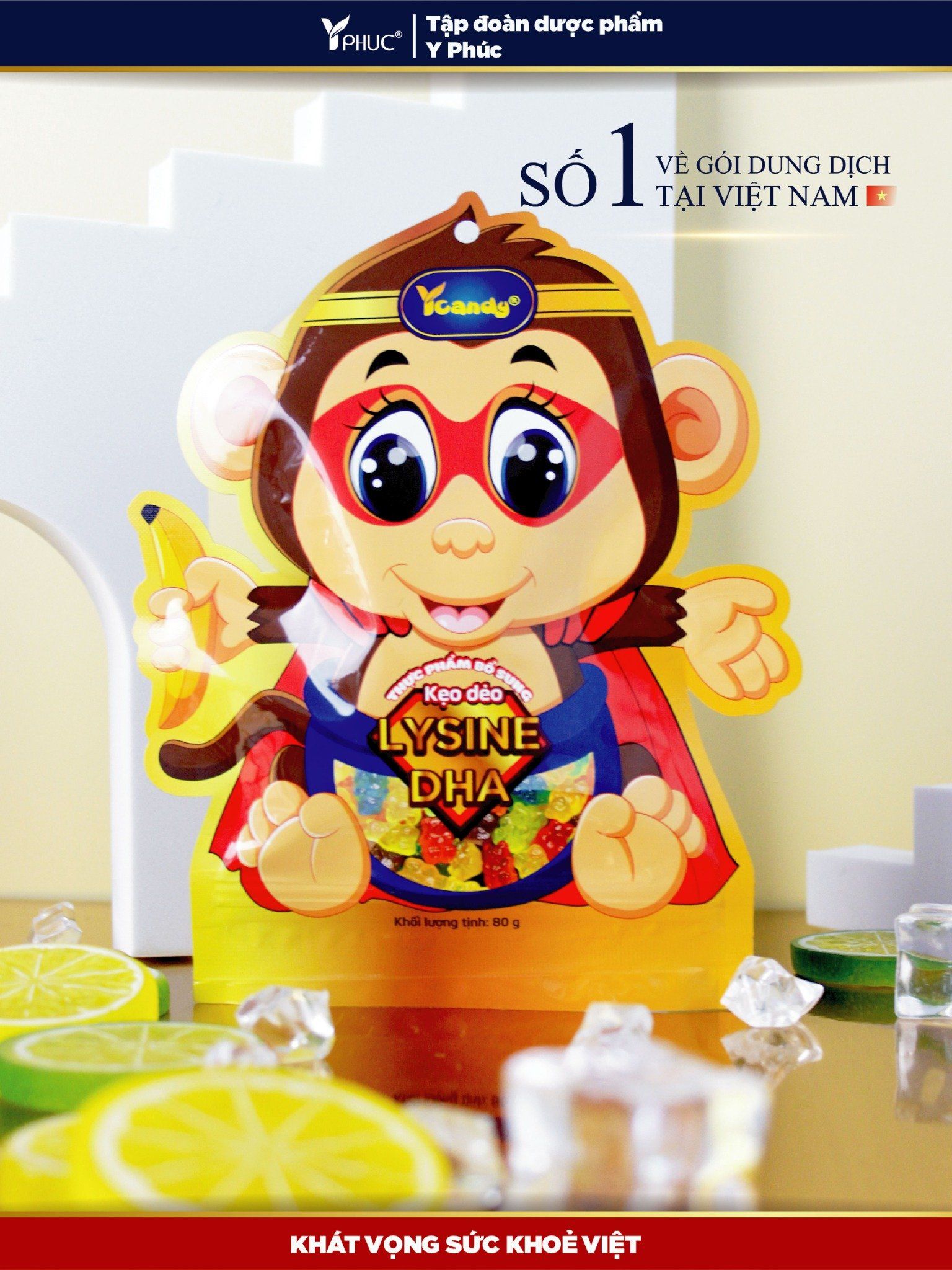Kẹo dẻo Lysine DHA