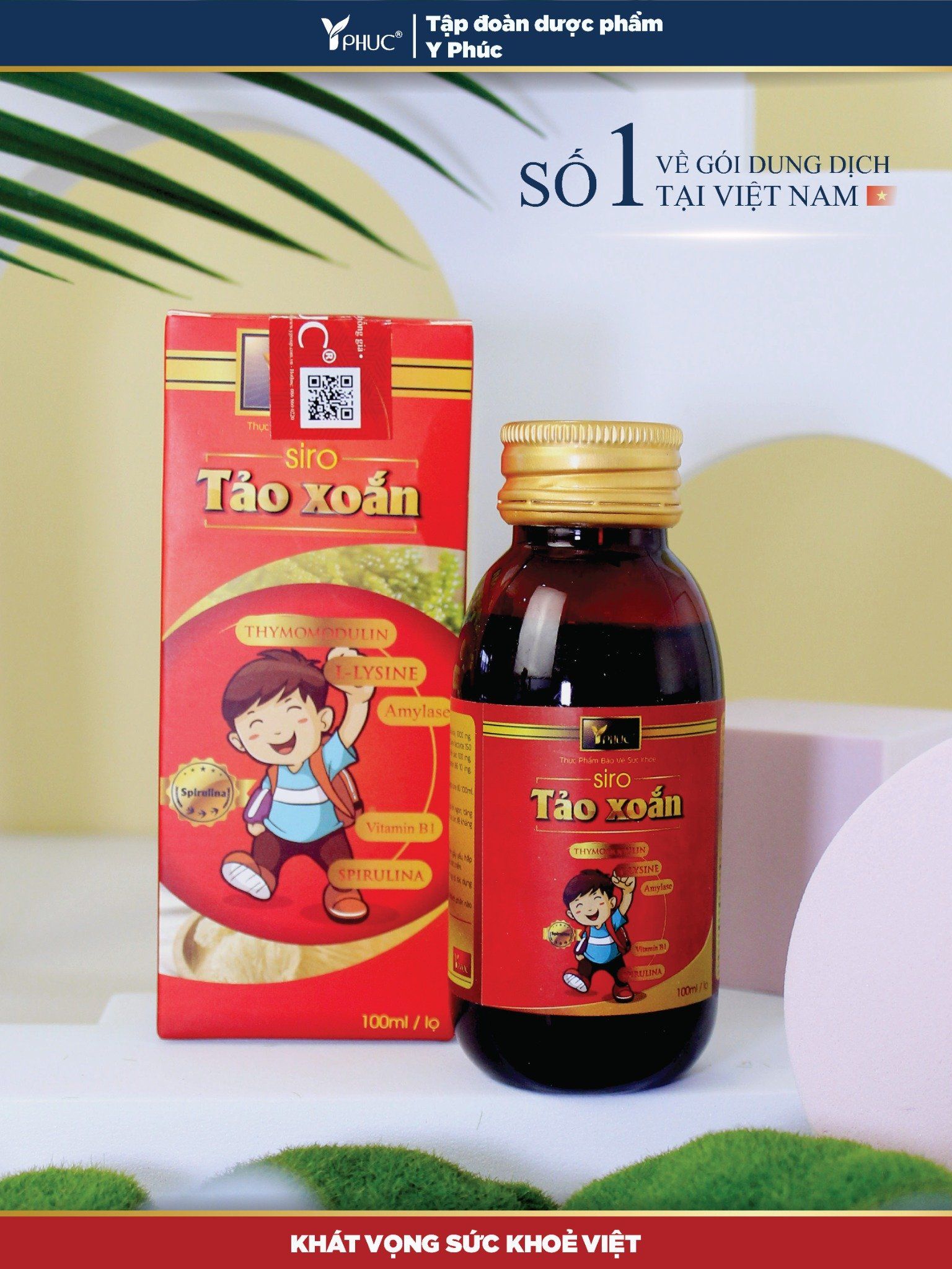 Siro tảo xoắn dạng chai