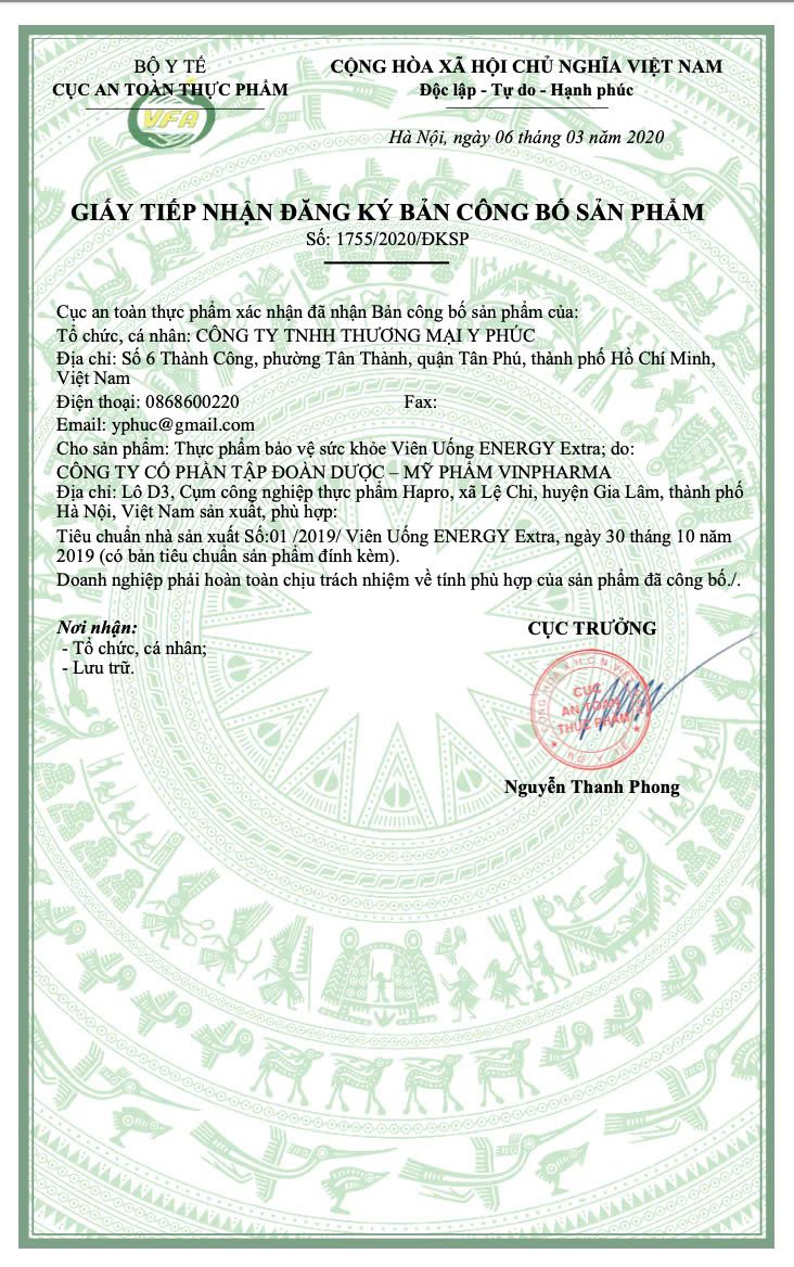 Viên uống energy extra
