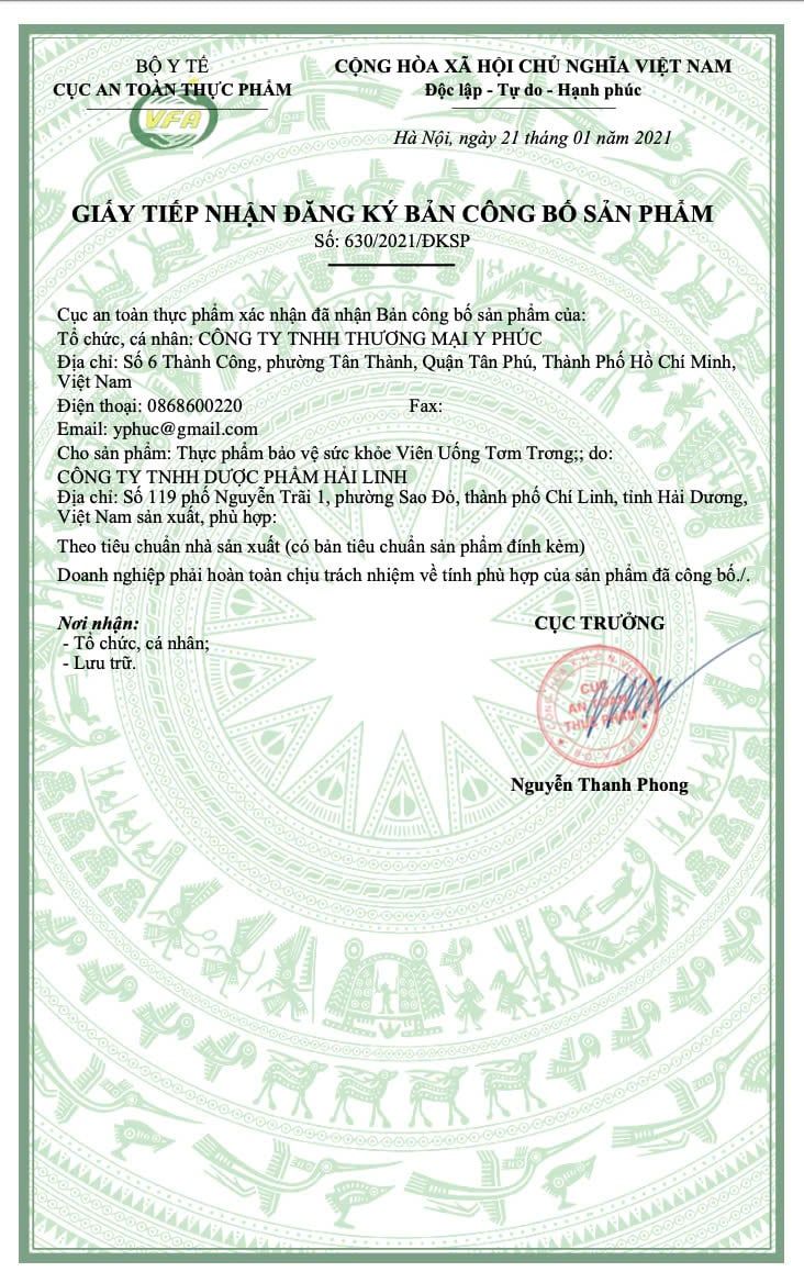 Viên uống tơm trơng