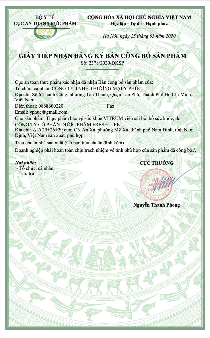 Viên sủi bồi bổ sức khỏe Vitrum